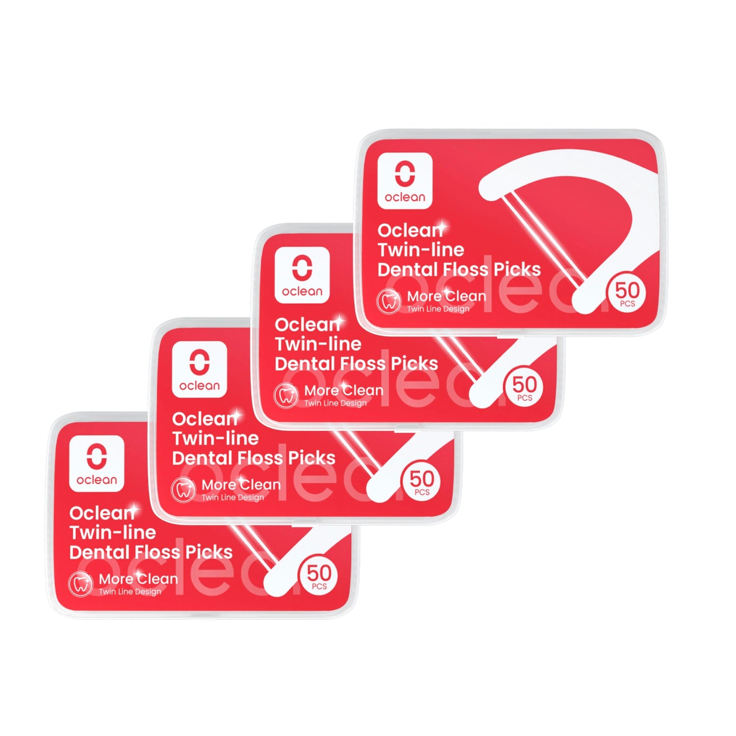Oclean Twin-line Cure-dents avec fil dentaire - 4 unités