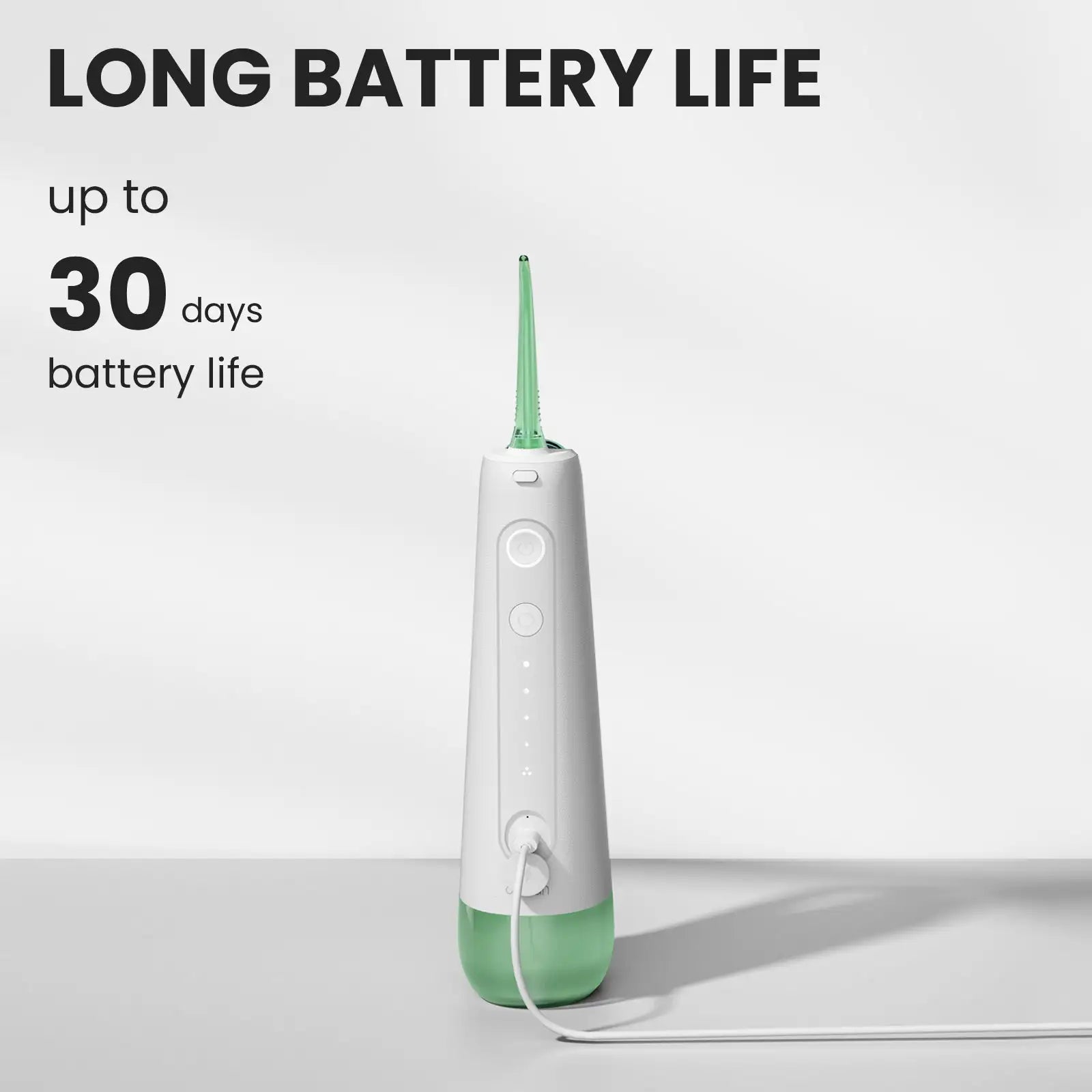 Oclean W10 hydropulseur dentaire - 30 jours d'autonomie de la batterie