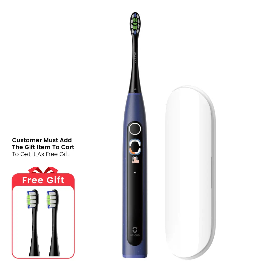 Oclean X Lite S Smart Sonic Toothbrush - Bleu avec 2PCS Free Gift 1